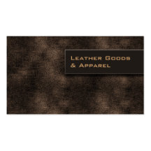 Leather Business Card Brown Bronze