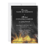 Leather & Flames  Biker Wedding Invitation