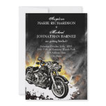 Leather & Flames Offbeat Biker Wedding Invitation