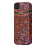 leather floral  iphone case-personalizable iPhone 4 cases