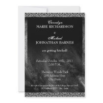 Leather & Lace Offbeat Biker Wedding Invitation