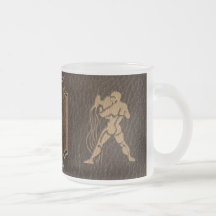 Leather-Look Aquarius Coffee Mug