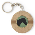 Leather look Horse Head KEYCHAIN