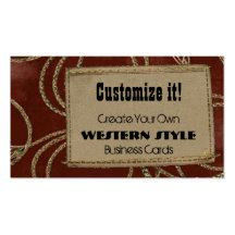 Leather Patch & Rope Business Card Templates