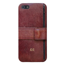 Leather Personal Organiser Effect on iPhone 5 Case