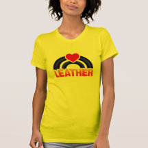 LEATHER RAINBOW FLAG T-SHIRT