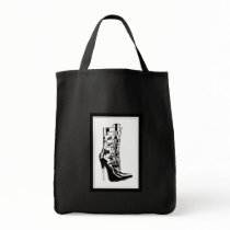Leather Stilletto Boot Tote Bags