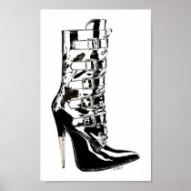 Leather Stilletto Boot