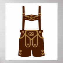 Leather trousers bavaria Oktoberfest Posters