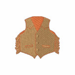 Leather Vest Embroidered Jacket
