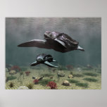 Leatherback turtle poster posters
