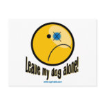 Leave my dog alone postcard