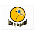 Leave my dog alone postcard