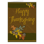 Leaves and Acorns Thanksgiving Card