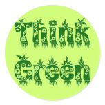 Leaves & Flowers "Think Green" stickers