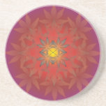 Leaves Mandala Beverage Coasters
