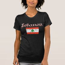Lebanese distressed flag tees