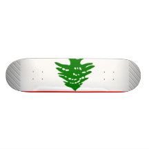 Lebanon Flag Skate Board