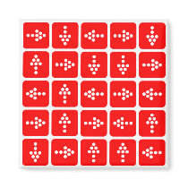 LED Arrow Square Red Magnet