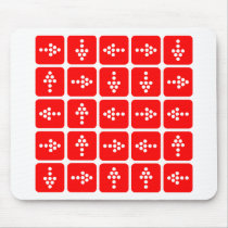LED Arrow Square Red Mousepad
