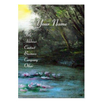 LEDA,LAKE AND WATERLILIES BUSINESS CARD TEMPLATE