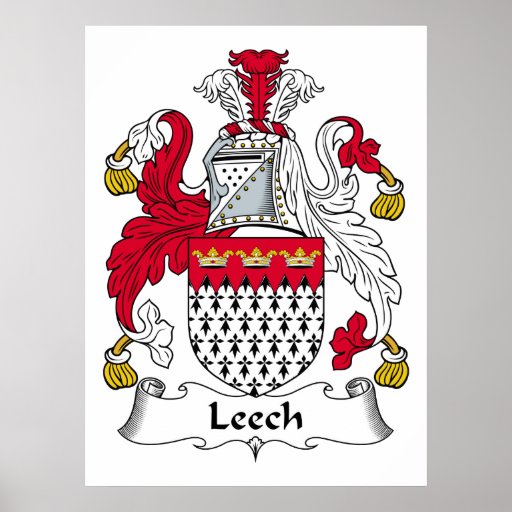 leech-family-crest-poster-zazzle