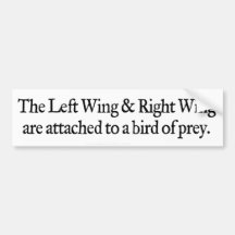 Lef and Right Wing Bumper Sticker