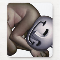 left hand bunny mouse pad