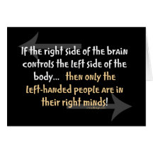 Left-handed people card