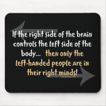 Left-handed people mousepad
