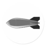 Left sideways pointed bomb stickers