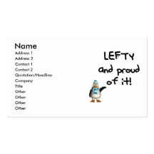 Lefty and Proud of it! Left handed funny sayings Business Card Templates
