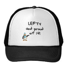 Lefty and Proud of it! Left handed funny sayings Mesh Hats