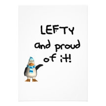 Lefty and Proud of it! Left handed funny sayings Invitation