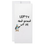 Lefty and Proud of it! Left handed funny sayings rack cards