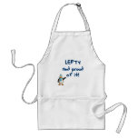 Lefty and Proud! With penguin in blue & black Apron