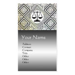LEGAL OFFICE,ATTORNEY DAMASK Black Silver Platinum Business Cards