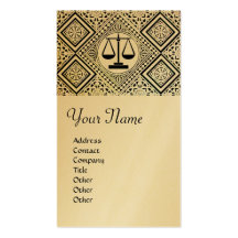 LEGAL OFFICE, ATTORNEY DAMASK gold metallic Business Card Templates