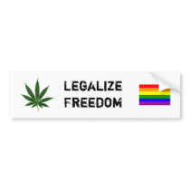 Legalise Freedom Bumper Sticker