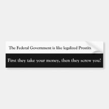Legalised prostitution bumper stickers