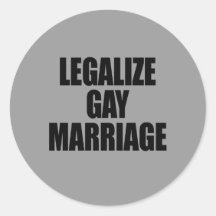 LEGALIZE GAY MARRIAGE STICKERS