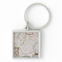 Leicester, engraved by Jodocus Hondius Keychain