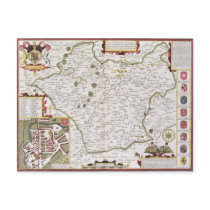 Leicester, engraved by Jodocus Hondius Postcard