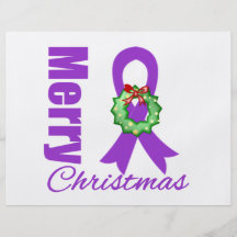 Leiomyosarcoma  Awareness Merry Christmas Ribbon Custom Flyer