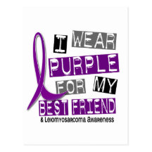 LEIOMYOSARCOMA I Wear Purple For My Best Friend 37 Post Cards