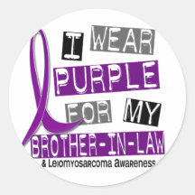 LEIOMYOSARCOMA I Wear Purple For My Brother-In-Law Sticker
