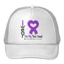 Leiomyosarcoma I Wear Purple Ribbon BEST FRIEND Trucker Hat