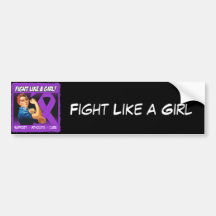 Leiomyosarcoma Rosie Riveter - Fight Like a Girl Bumper Stickers
