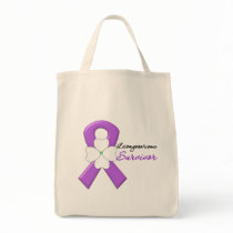 Leiomyosarcoma Survivor Flower Ribbon Bags