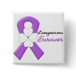 Leiomyosarcoma Survivor Flower Ribbon buttons